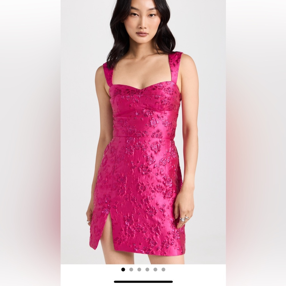 Amanda Uprichard Strapless Pink Floral Dress